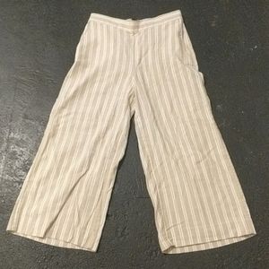 Wide Leg Cropped Linen pants